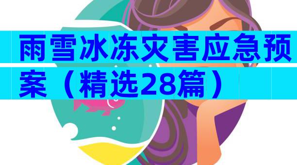 雨雪冰冻灾害应急预案（精选28篇）