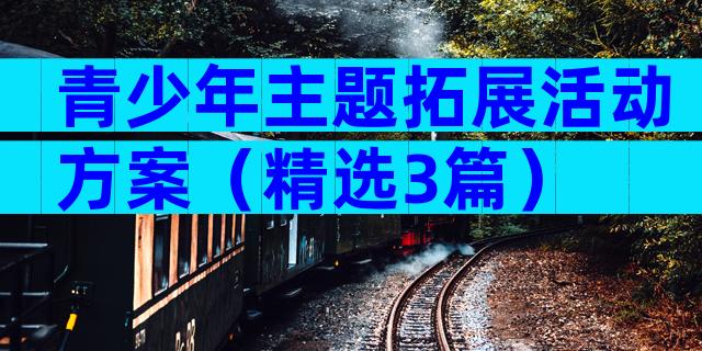 青少年主题拓展活动方案（精选3篇）