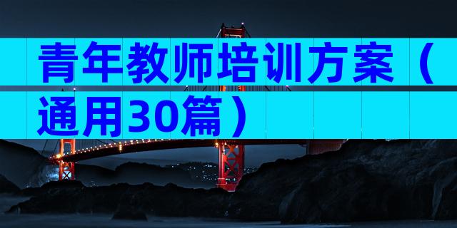 青年教师培训方案（通用30篇）