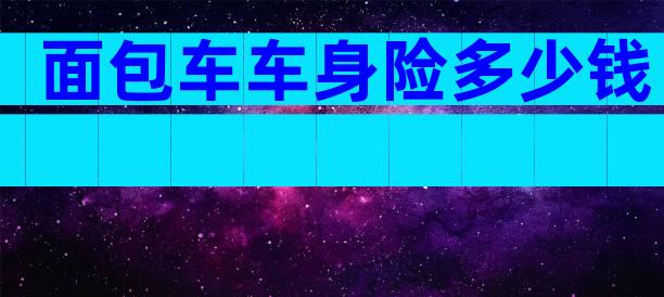 面包车车身险多少钱