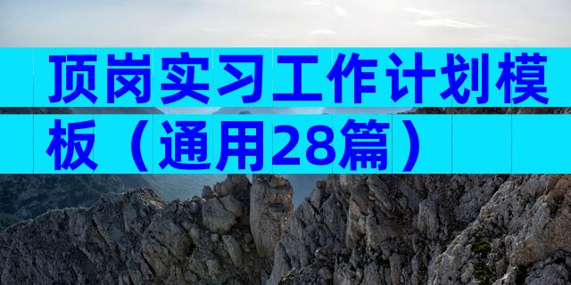 顶岗实习工作计划模板（通用28篇）