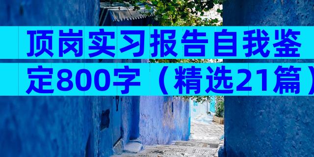 顶岗实习报告自我鉴定800字（精选21篇）