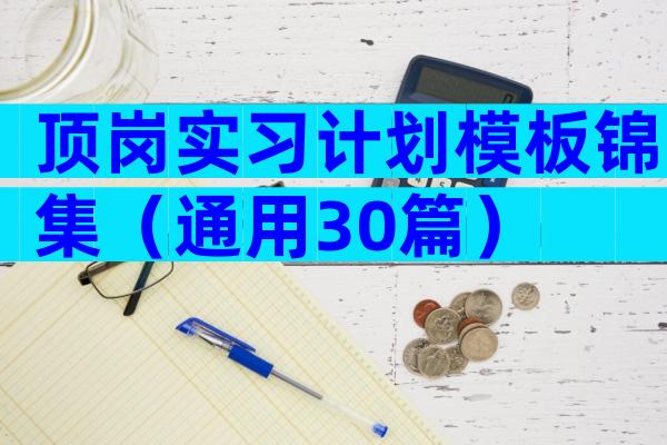 顶岗实习计划模板锦集（通用30篇）