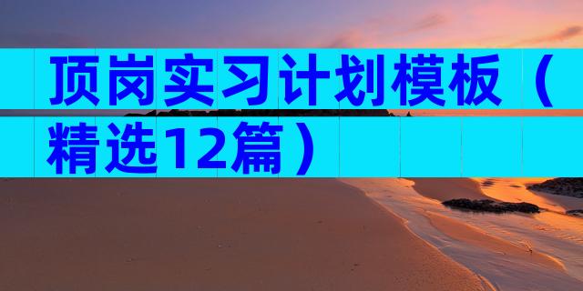 顶岗实习计划模板（精选12篇）