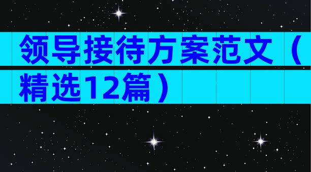领导接待方案范文（精选12篇）