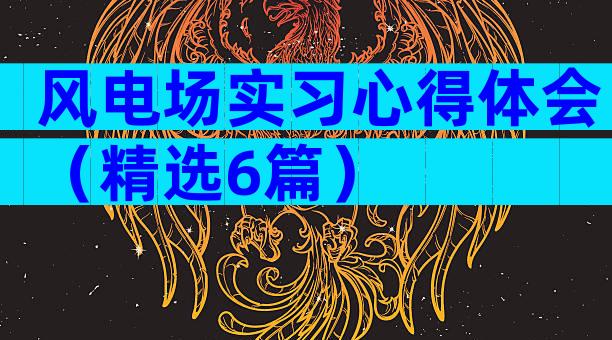 风电场实习心得体会（精选6篇）