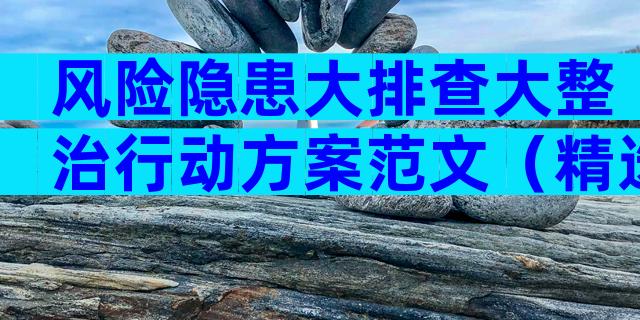 风险隐患大排查大整治行动方案范文（精选3篇）