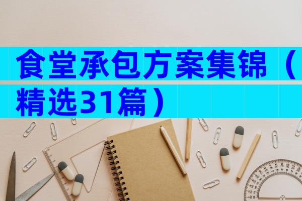 食堂承包方案集锦（精选31篇）
