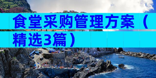 食堂采购管理方案（精选3篇）