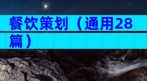 餐饮策划（通用28篇）