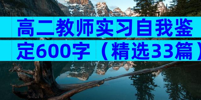 高二教师实习自我鉴定600字（精选33篇）