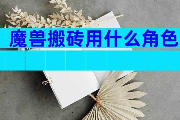 魔兽搬砖用什么角色