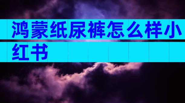 鸿蒙纸尿裤怎么样小红书